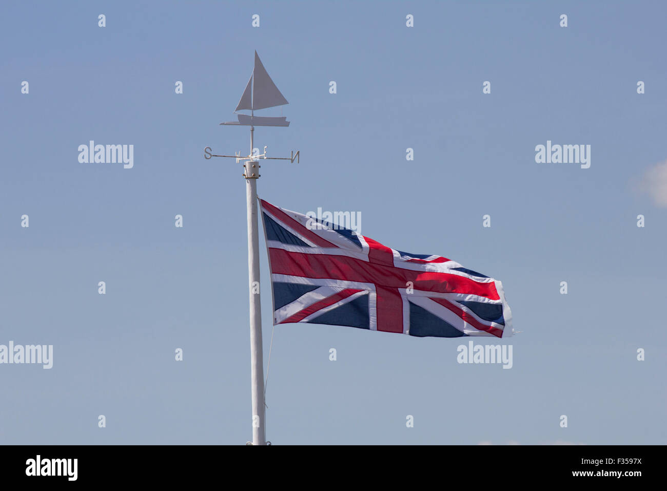 Union Jack or Union flag. The national flag of the United Kingdom of Great Britain and Northern Ireland Stock Photo