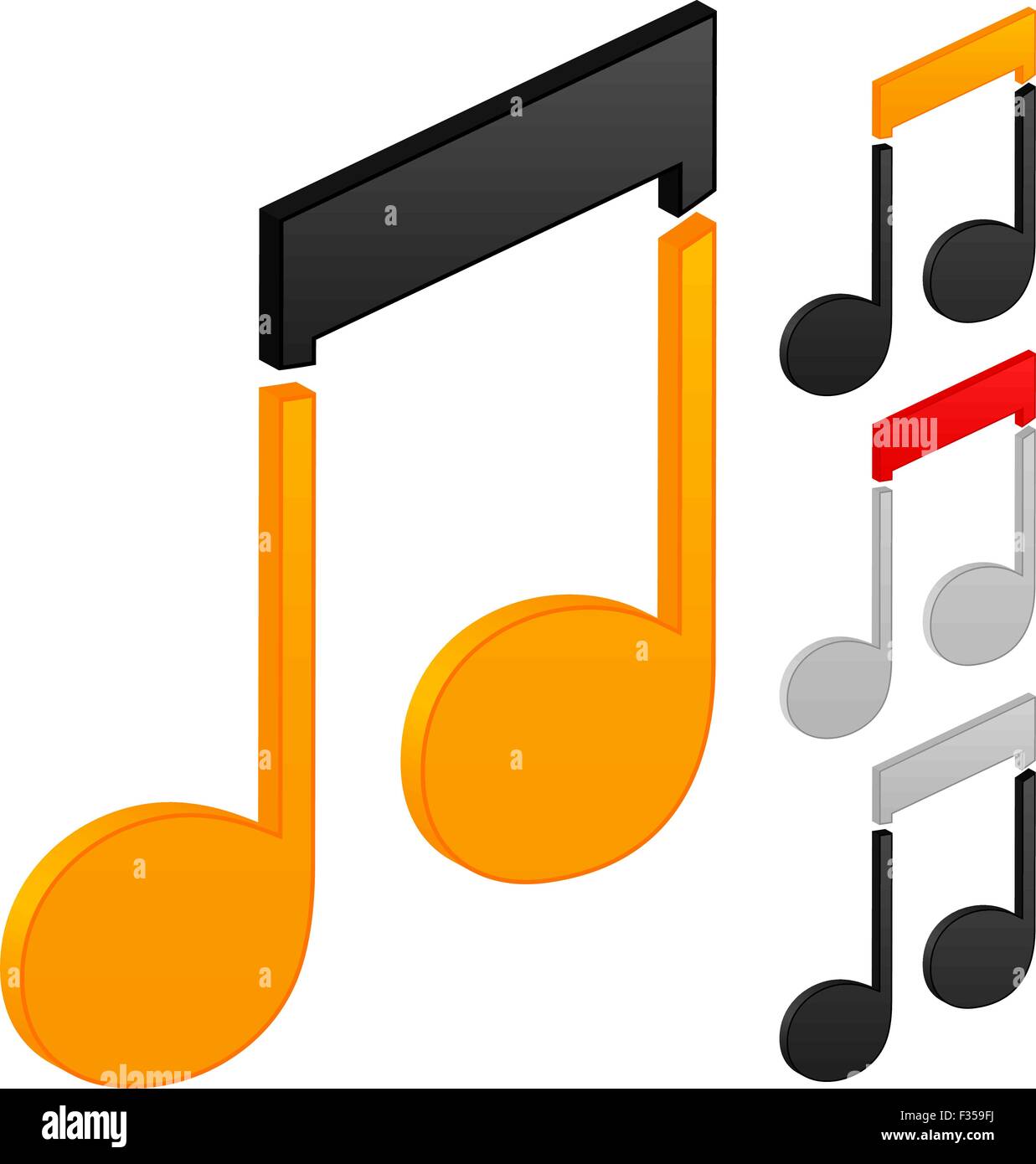 Music icon on a white background. Vector illustration. Stock Vector