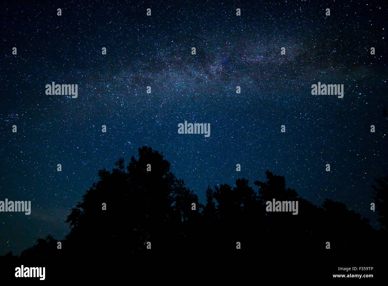 Night starry sky scene with milky way Stock Photo - Alamy