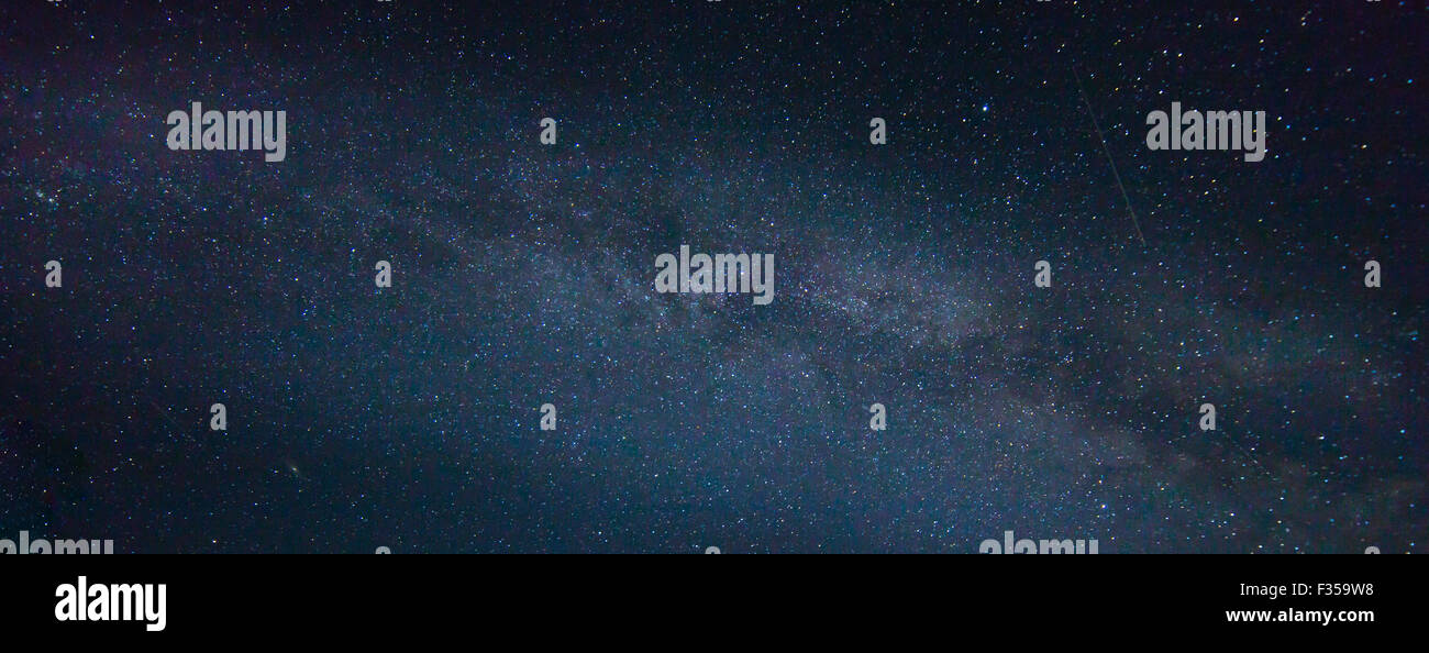 Night starry sky scene with milky way Stock Photo - Alamy