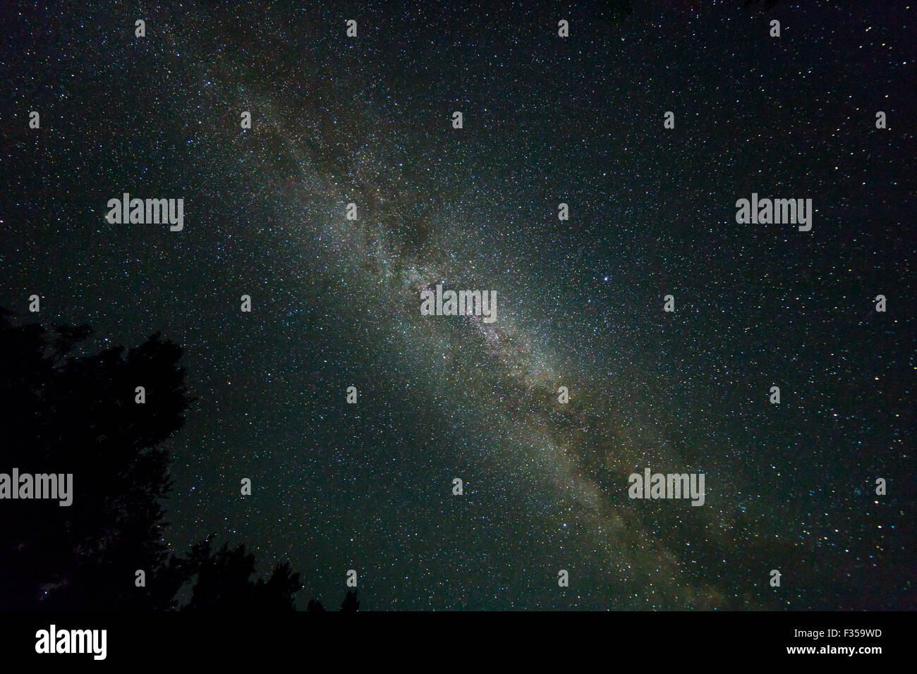 Night starry sky scene with milky way Stock Photo - Alamy