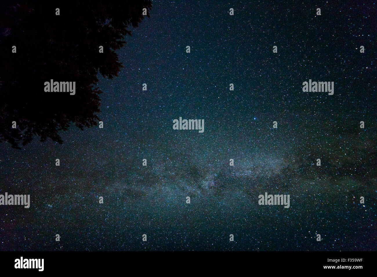 Night starry sky scene with milky way Stock Photo - Alamy
