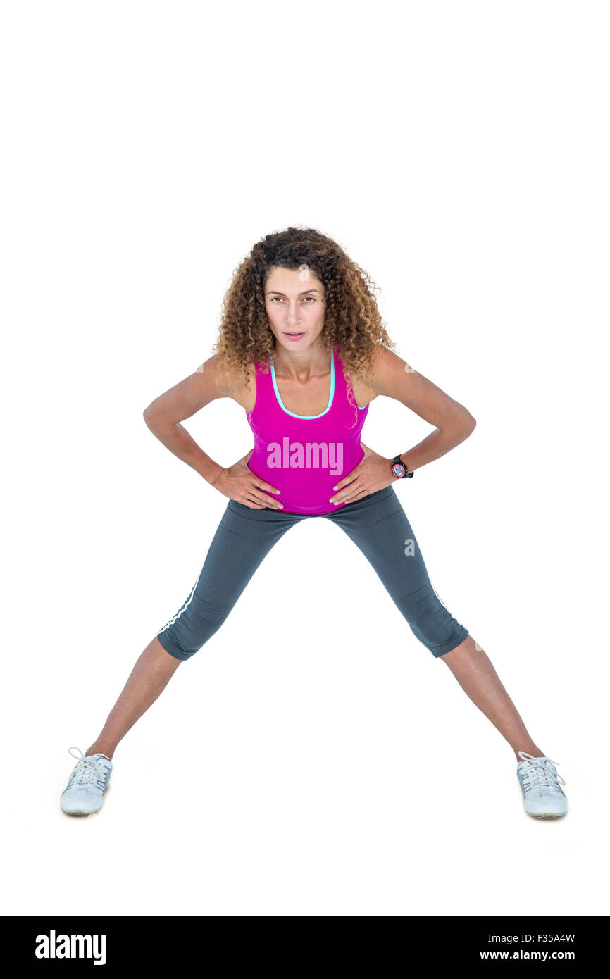 Portrait of young woman exercising Stock Photo - Alamy