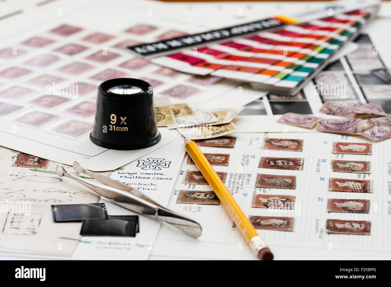 Stamp collecting hires stock photography and images Alamy