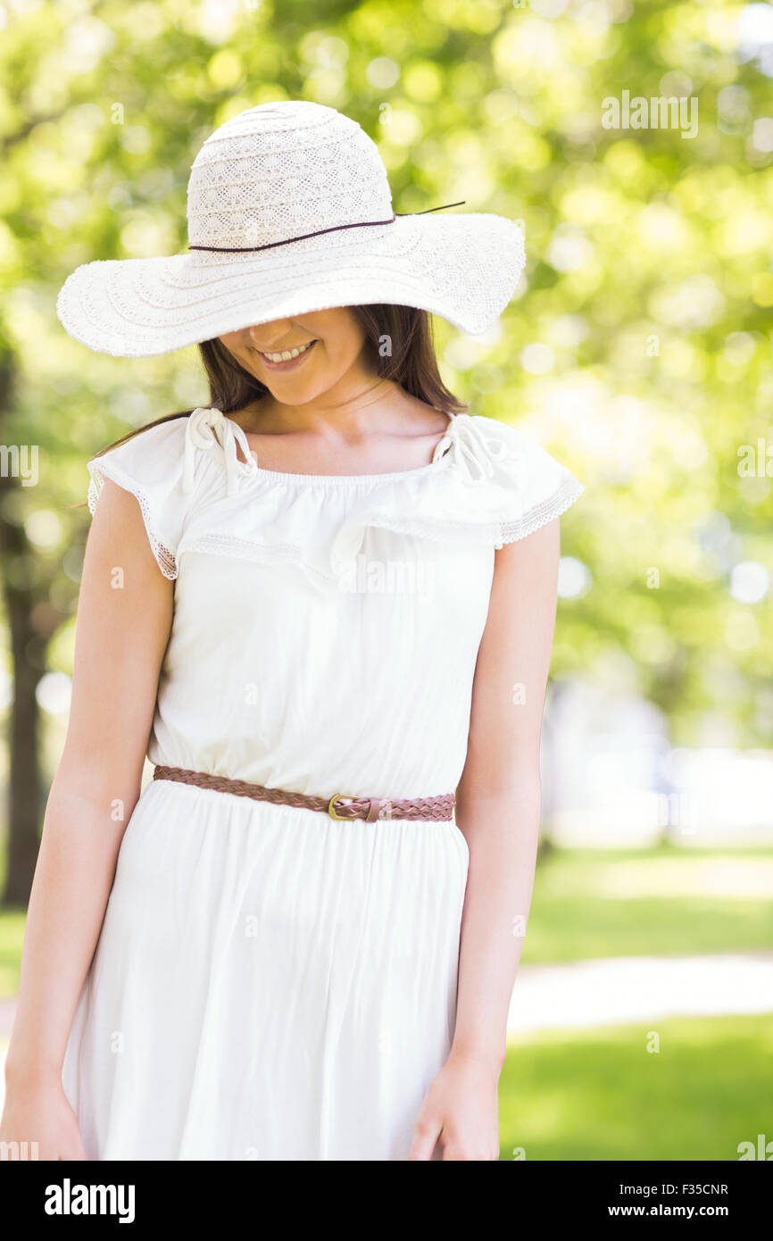 Young woman sun hat hi-res stock photography and images - Alamy