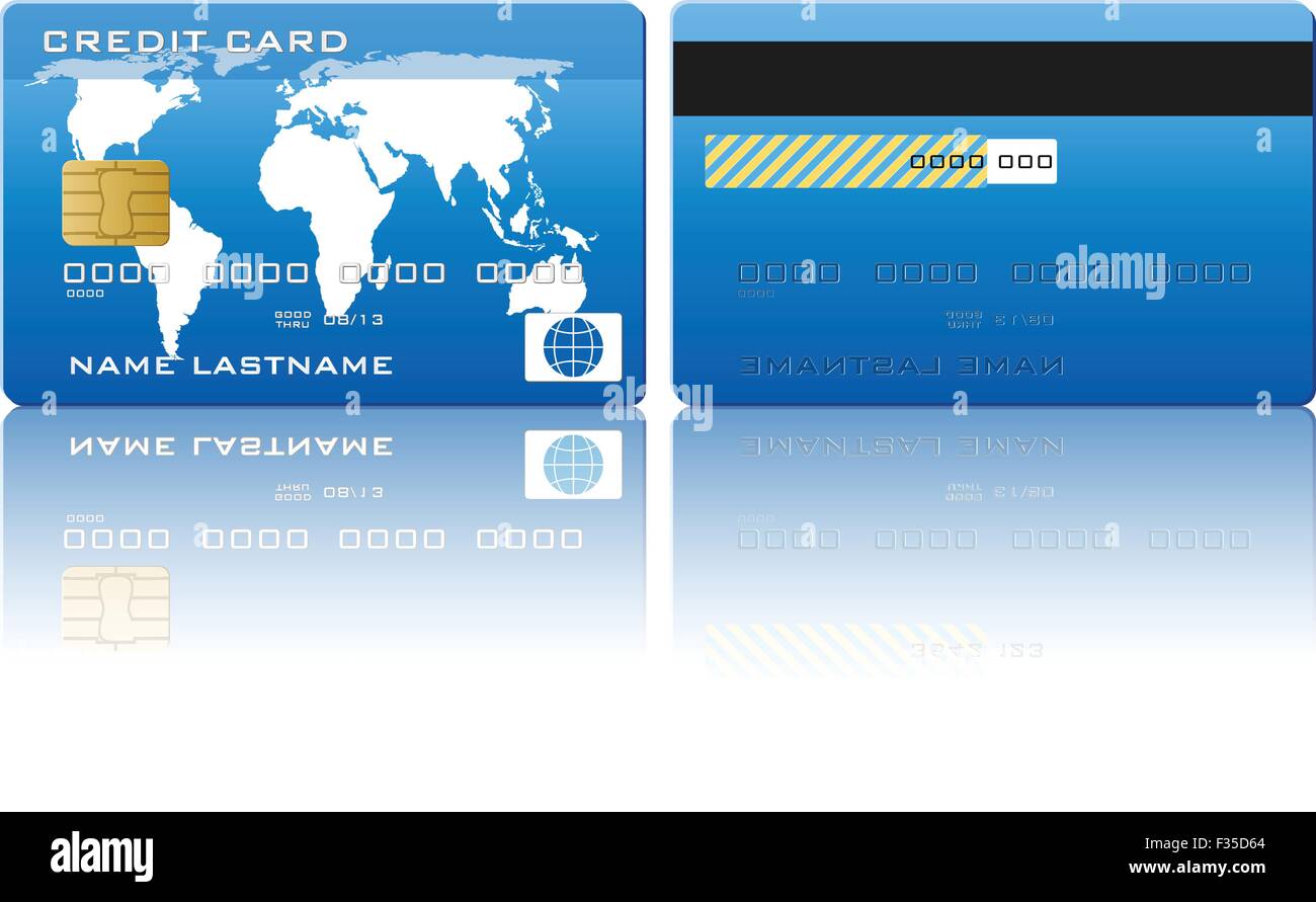 Credit card on a white background. Vector illustration Stock Vector ...