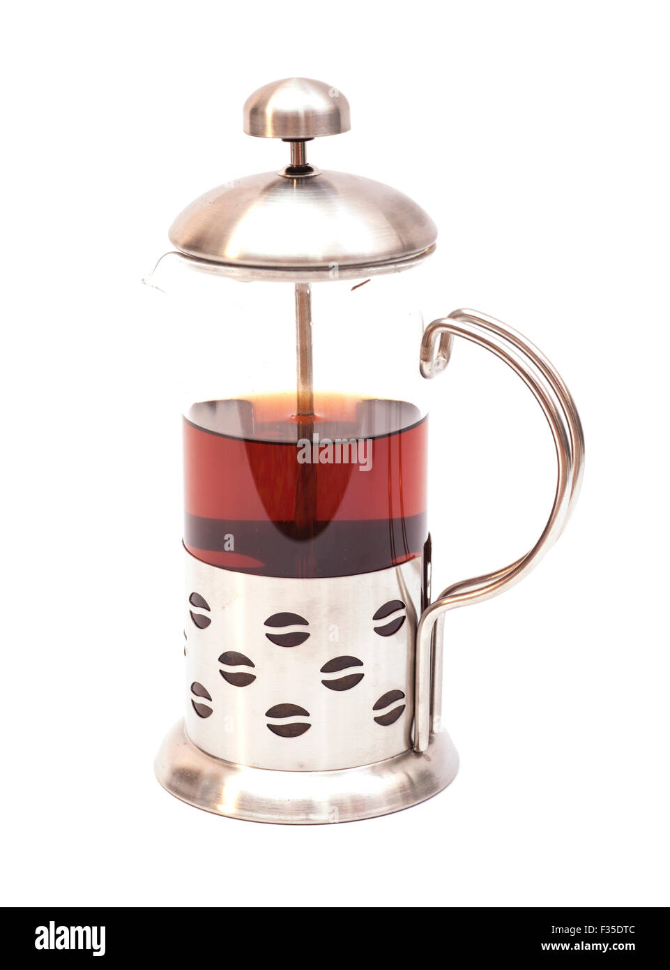 French Press Coffee or Tea Maker isolated on white background Stock Photo Alamy