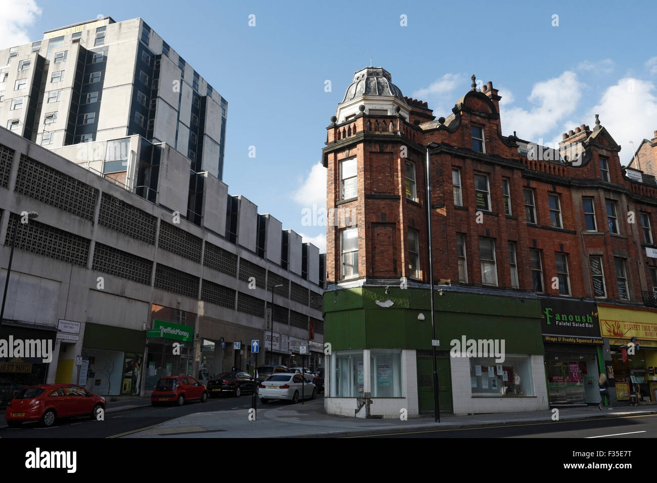 Pepperpot building and Grosvenor House Hotel in Sheffield city centre Stock Photo