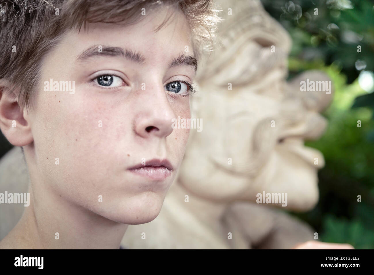 portrait of a teenage boy Stock Photo