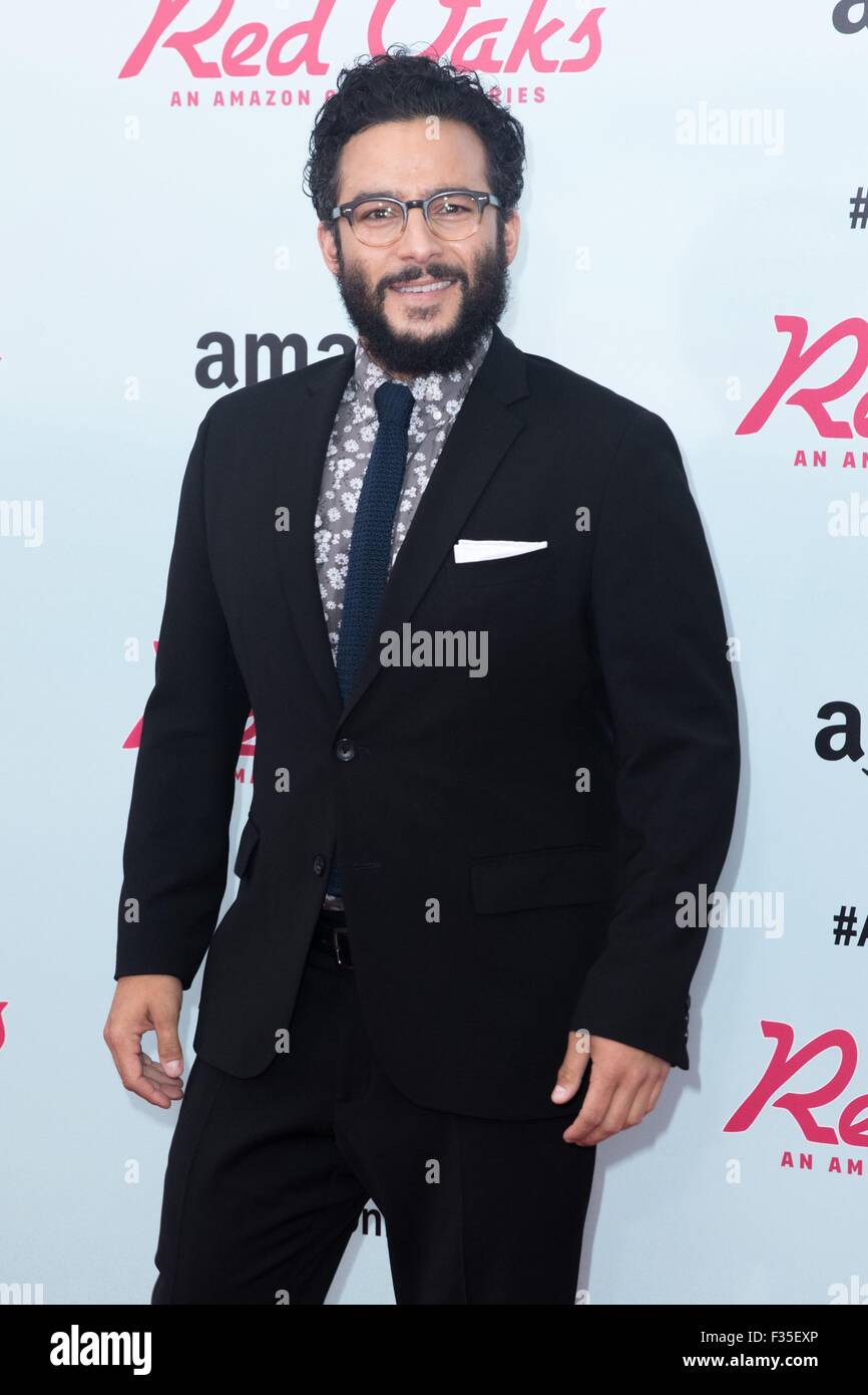 New York, NY, USA. 29th Sep, 2015. Ennis Esmer at arrivals for Amazon Red Carpet Premiere Screening for RED OAKS, The Ziegfeld Theatre, New York, NY September 29, 2015. Credit:  Abel Fermin/Everett Collection/Alamy Live News Stock Photo