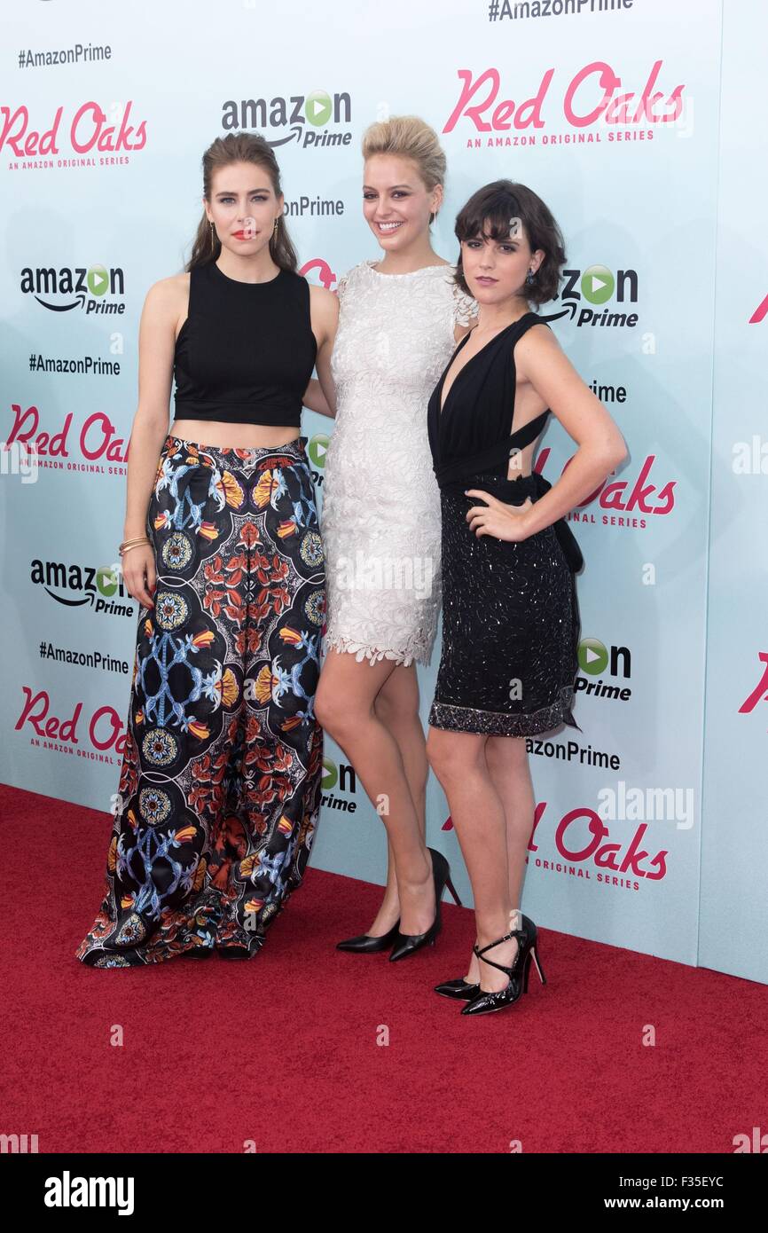 New York, NY, USA. 29th Sep, 2015. Alexandra Turshen, Gage Golightly, Alexandra Socha, at arrivals for Amazon Red Carpet Premiere Screening for RED OAKS, The Ziegfeld Theatre, New York, NY September 29, 2015. Credit:  Abel Fermin/Everett Collection/Alamy Live News Stock Photo