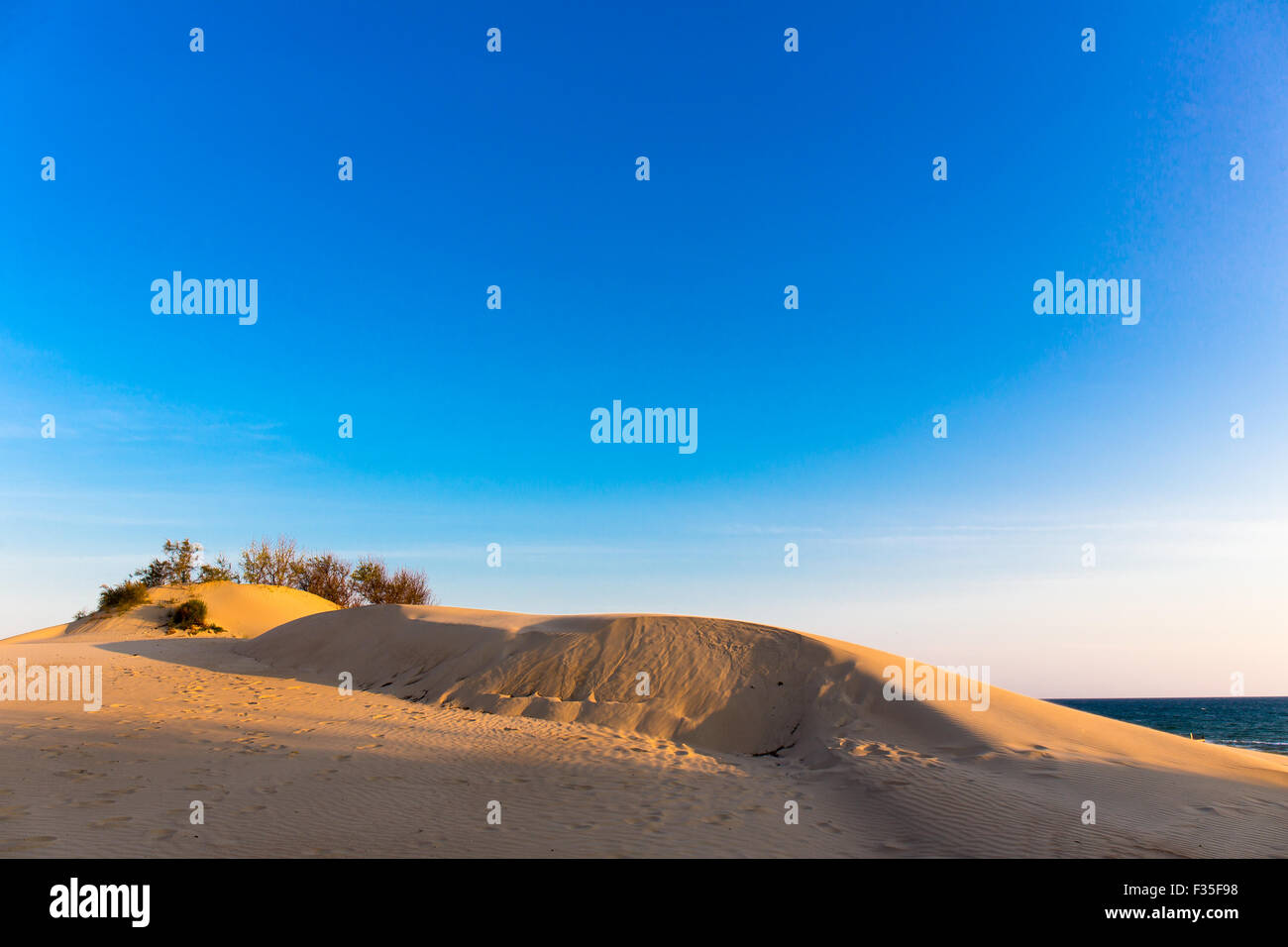 Sea dune sand landscape yellow coast background Stock Photo - Alamy