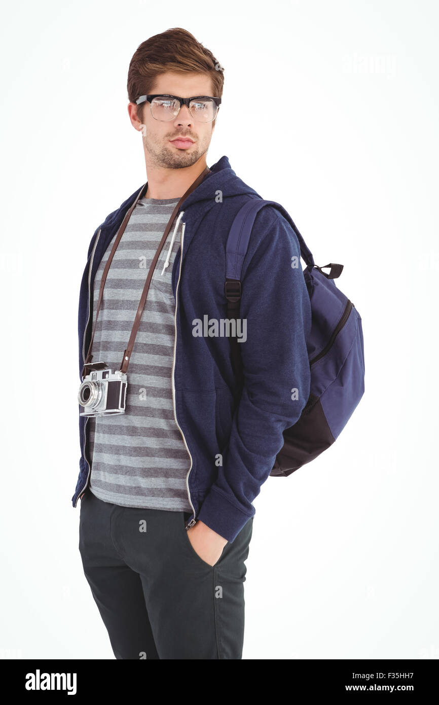 Casual young man wearing glasses hi-res stock photography and images ...
