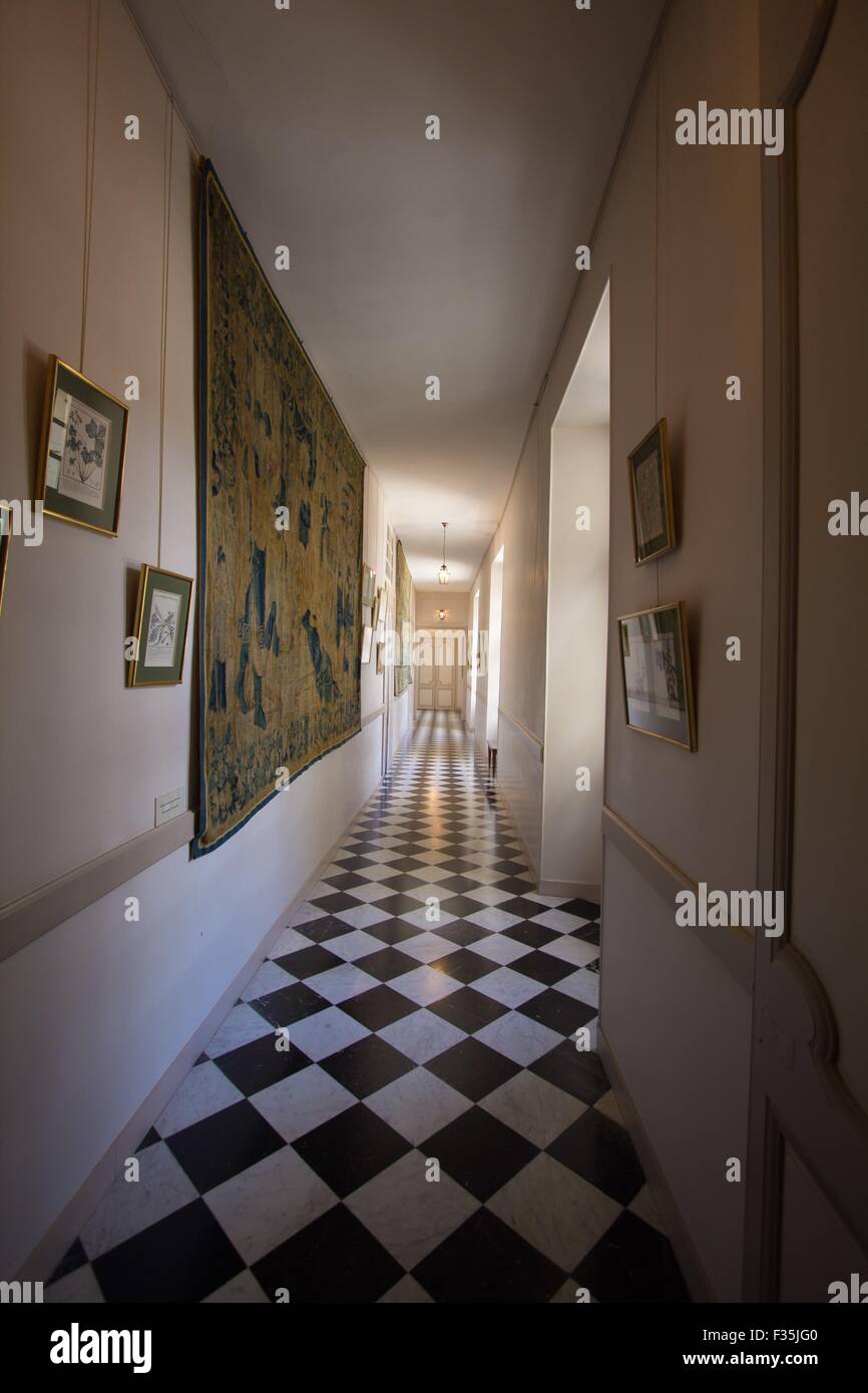 a view of a corridor in a French palace Stock Photo Alamy