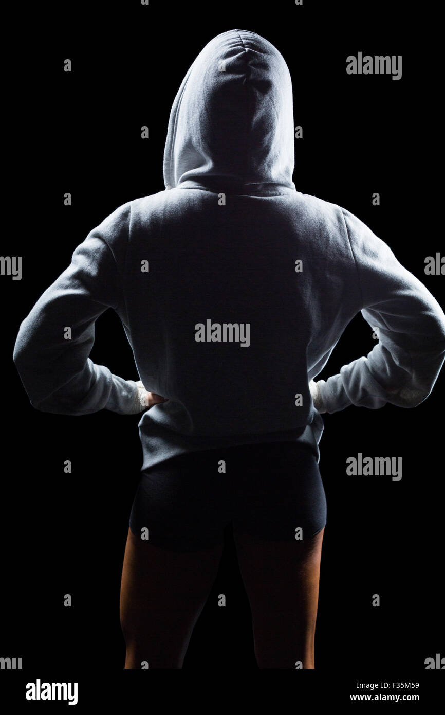 Female hood rear view hi-res stock photography and images - Alamy