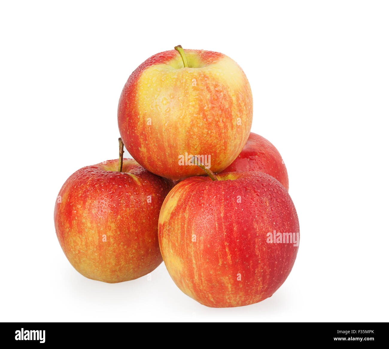 red apples isolated on white background Stock Photo
