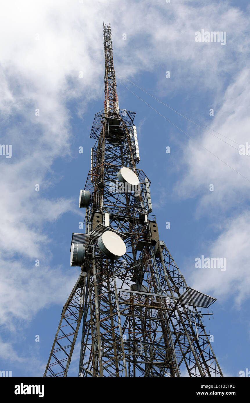 Radio Tv And Cellphone Transmission Tower Wharite Peak Near