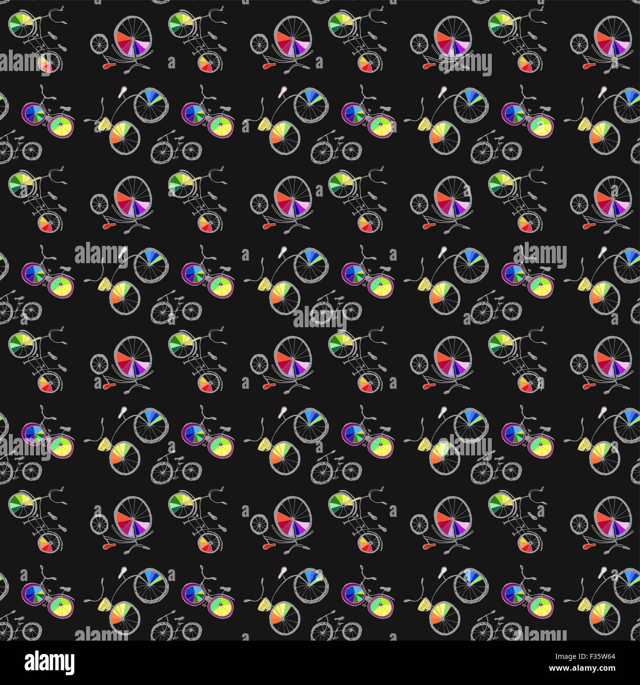 Cute doodle bicycles Stock Vector Image & Art - Alamy
