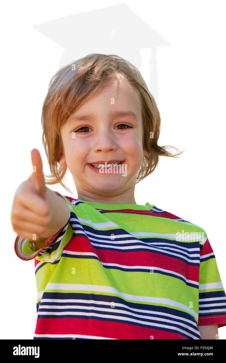 Composite image of happy little boy in the park Stock Photo - Alamy