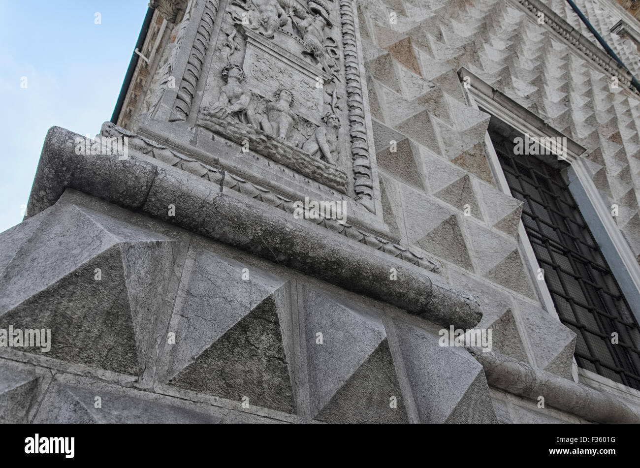 Detail of the corner of the Palace of diamonds Stock Photo