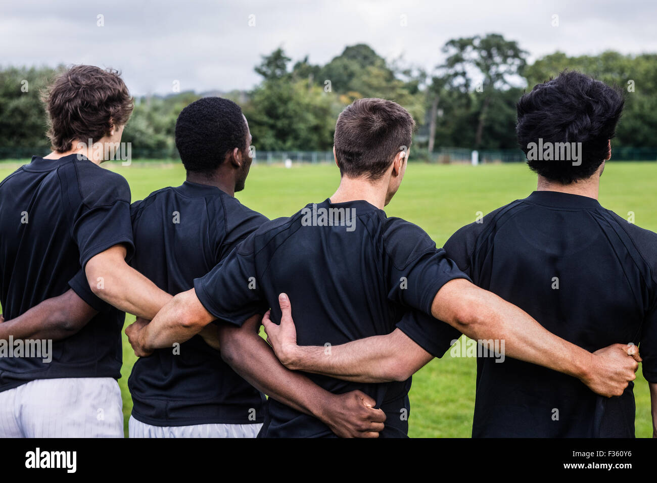 Rugby players standing together before match Stock Photo - Alamy