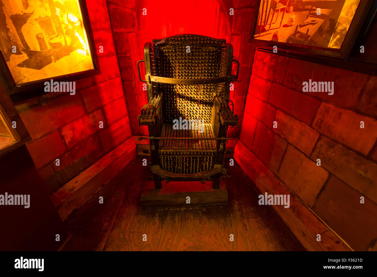 The Inquisition Chair exhibited in the Torture Museum in Amsterdam, The
