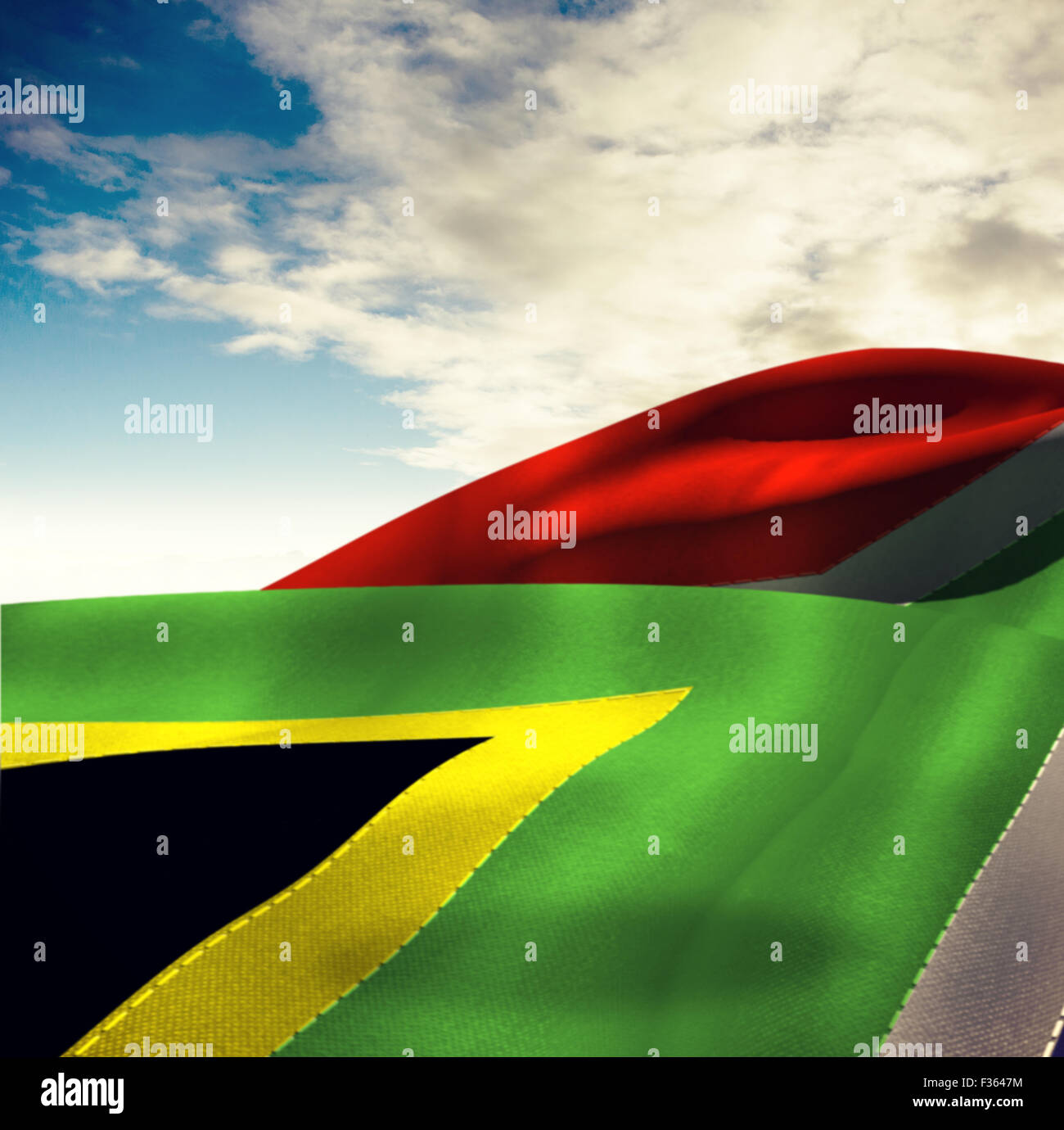 Flag of south africa waving hi-res stock photography and images - Alamy