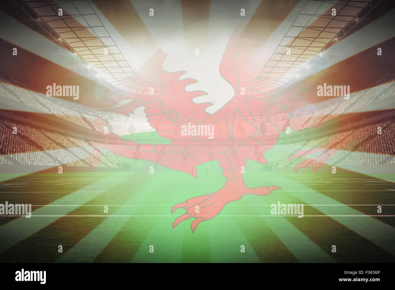 Composite image of cropped wales flag Stock Photo