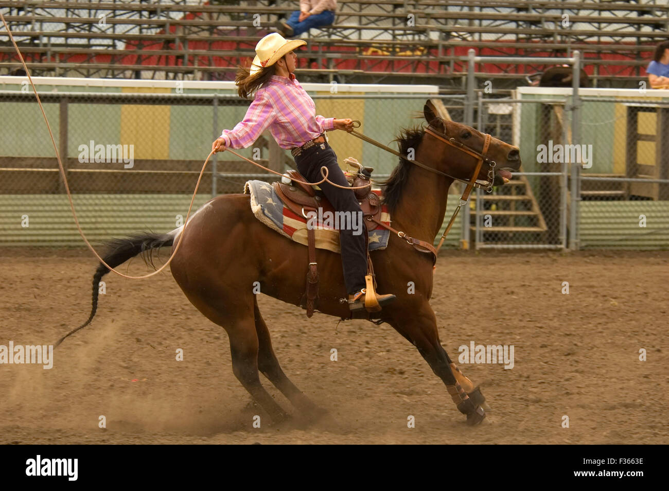 Cowgirl at rodeo hires stock photography and images Alamy