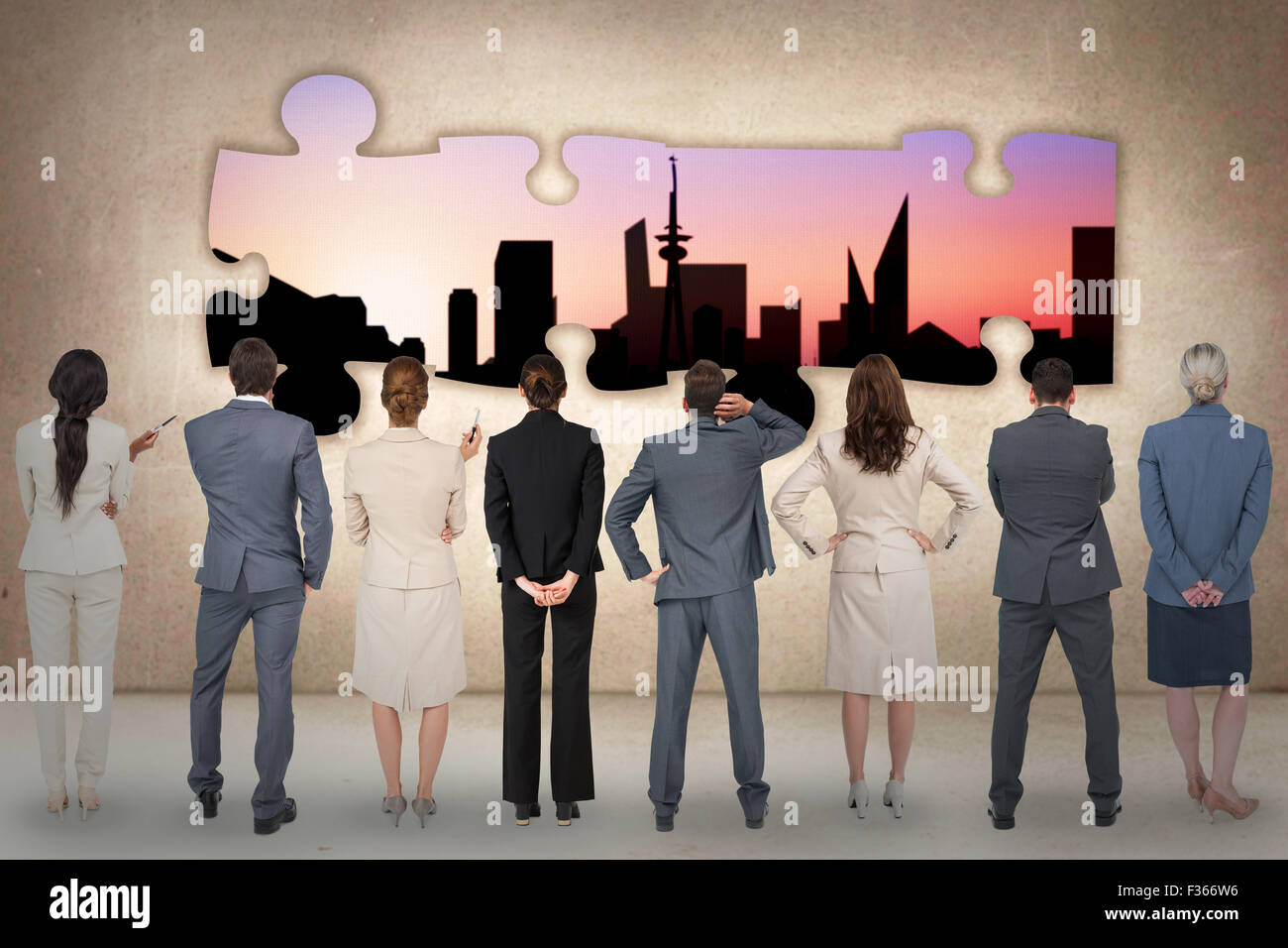 Composite image of business team Stock Photo - Alamy