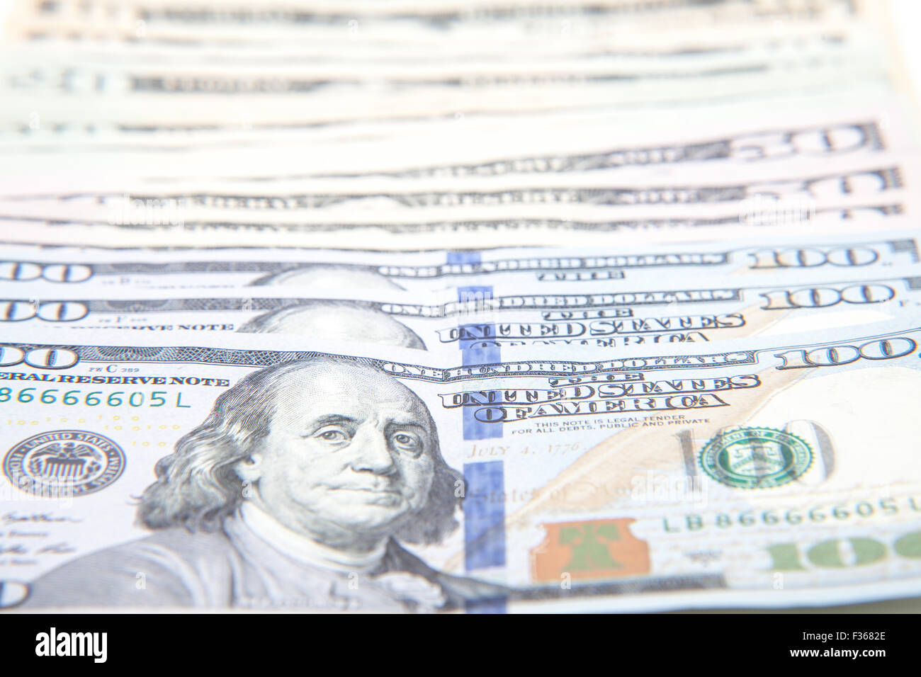 Various dollar notes background concept Stock Photo