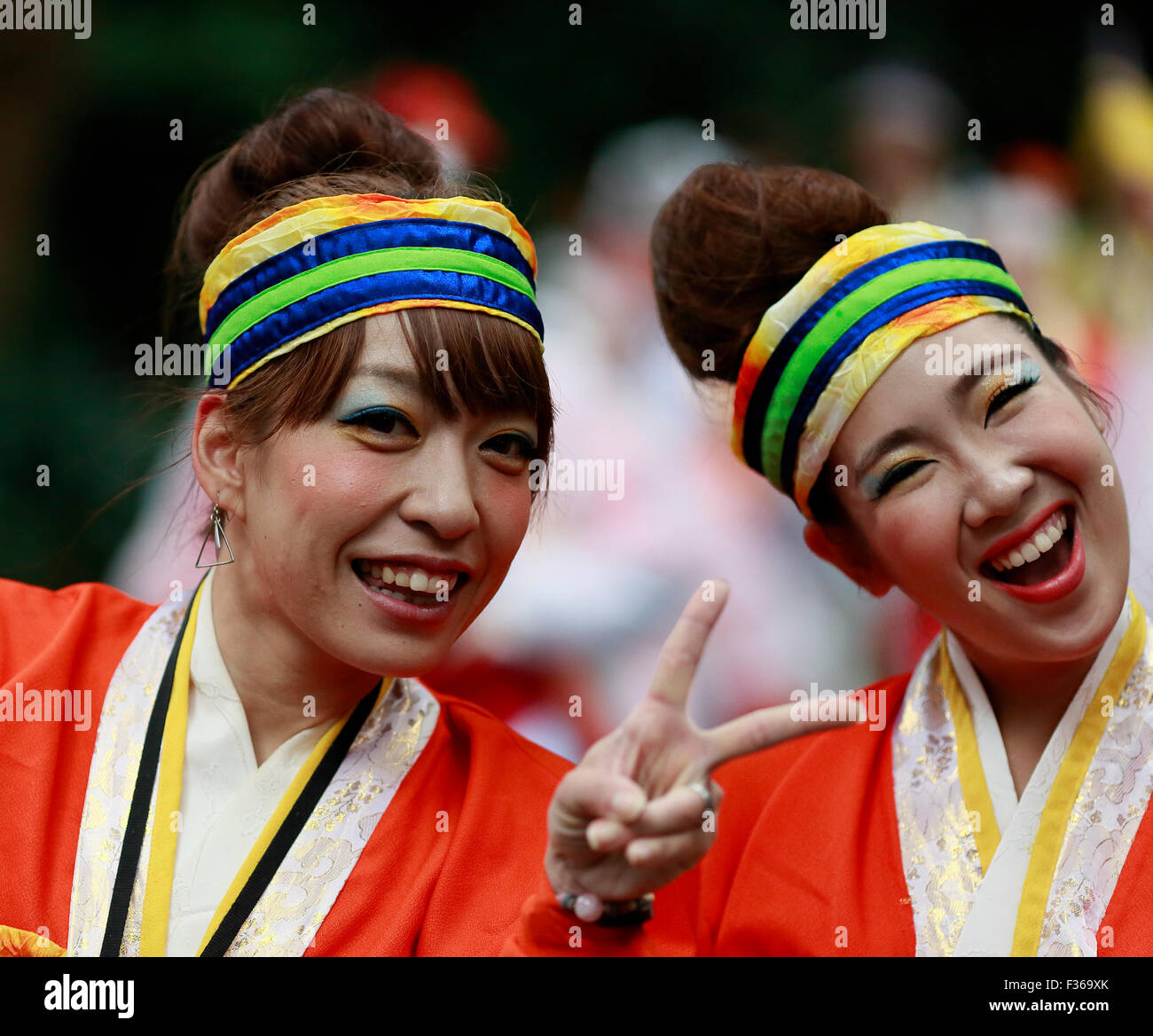 Japanese girls posing Stock Photo