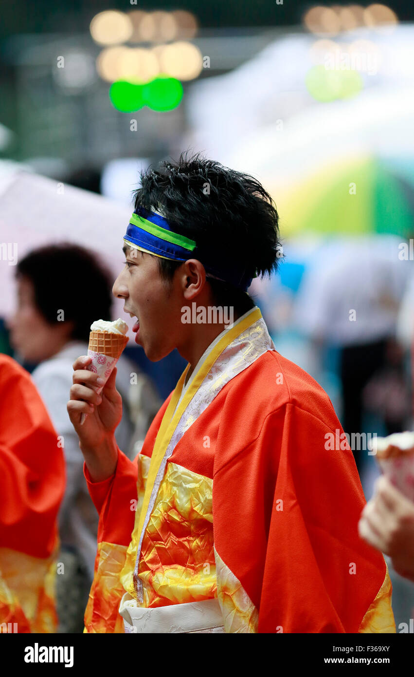 Japan youth with ice Stock Photo
