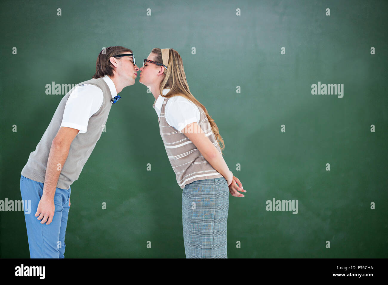 Young couple kissing school hires stock photography and images Alamy