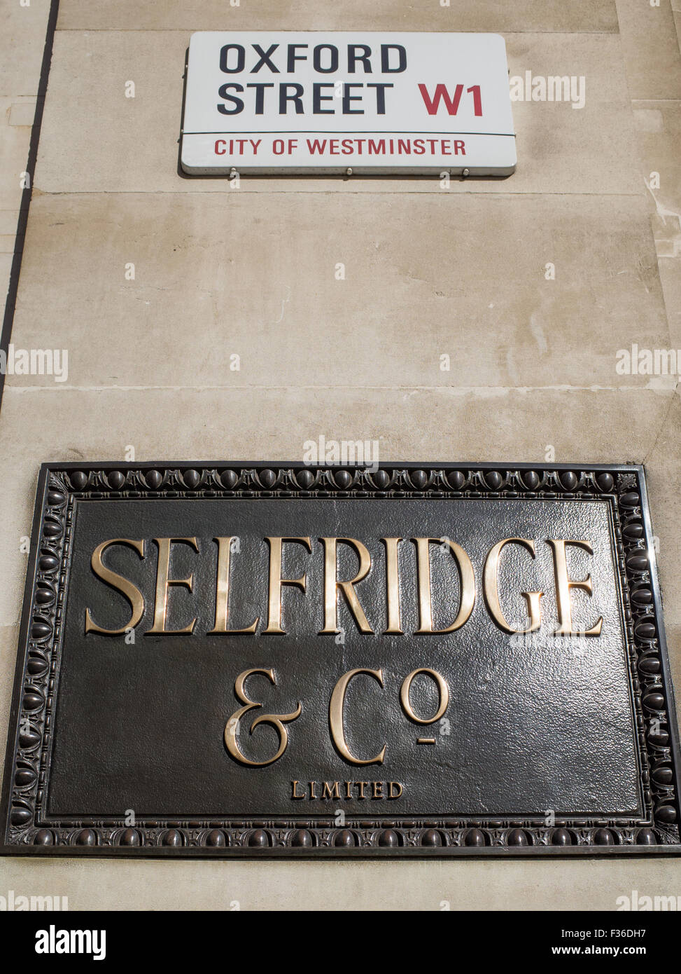 Selfridge and Co store in Oxford Street London. UK Britain Stock Photo