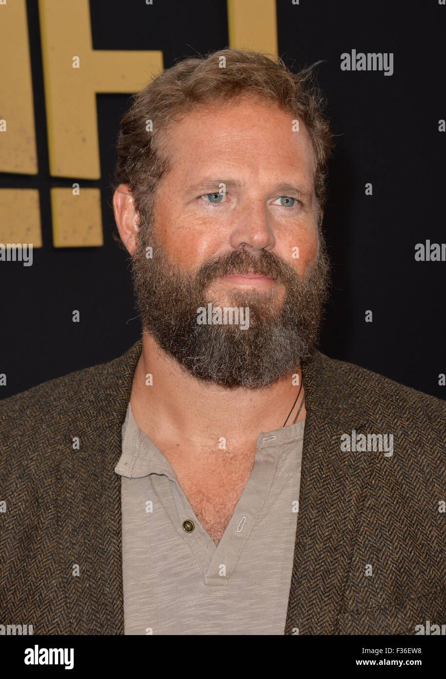 LOS ANGELES, CA - JULY 30, 2015: David Denman at the world premiere of his movie 'The Gift' at the Regal Cinemas LA Live. Stock Photo