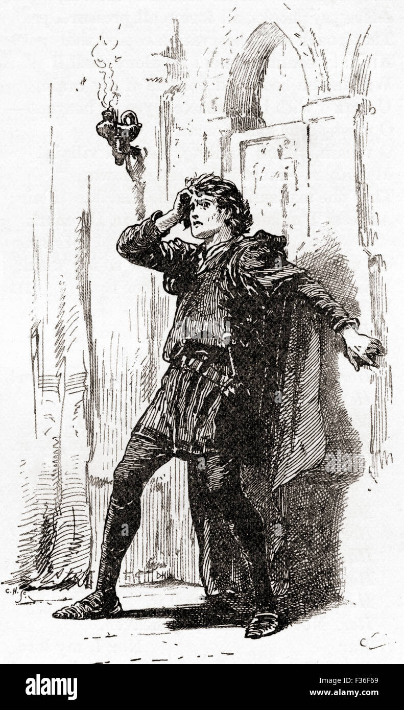 A scene from William Shakespeare's play Hamlet. Act I, scene 5 A scene from William Shakespeare's play Hamlet. Act I, scene 5