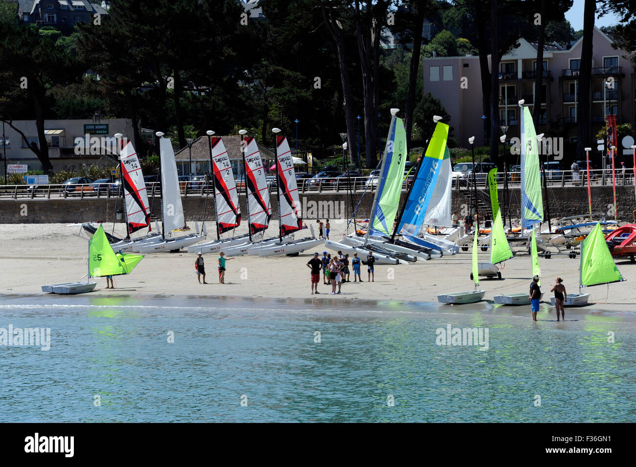 Sailing school,Plage de Trestraou,PerrosGuirec near SaintBrieuc,Cotes