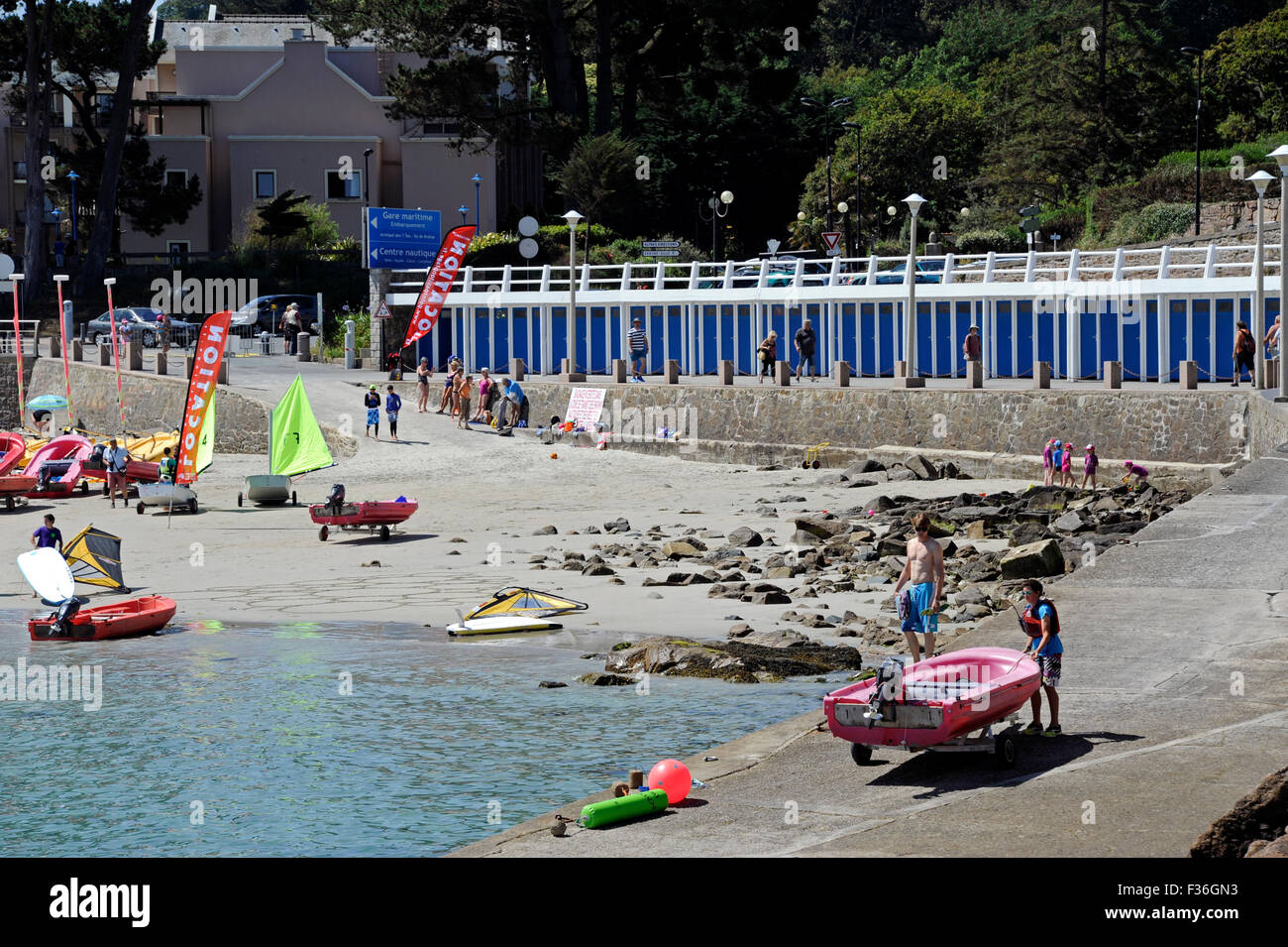 Sailing school,Plage de Trestraou,PerrosGuirec near SaintBrieuc,Cotes