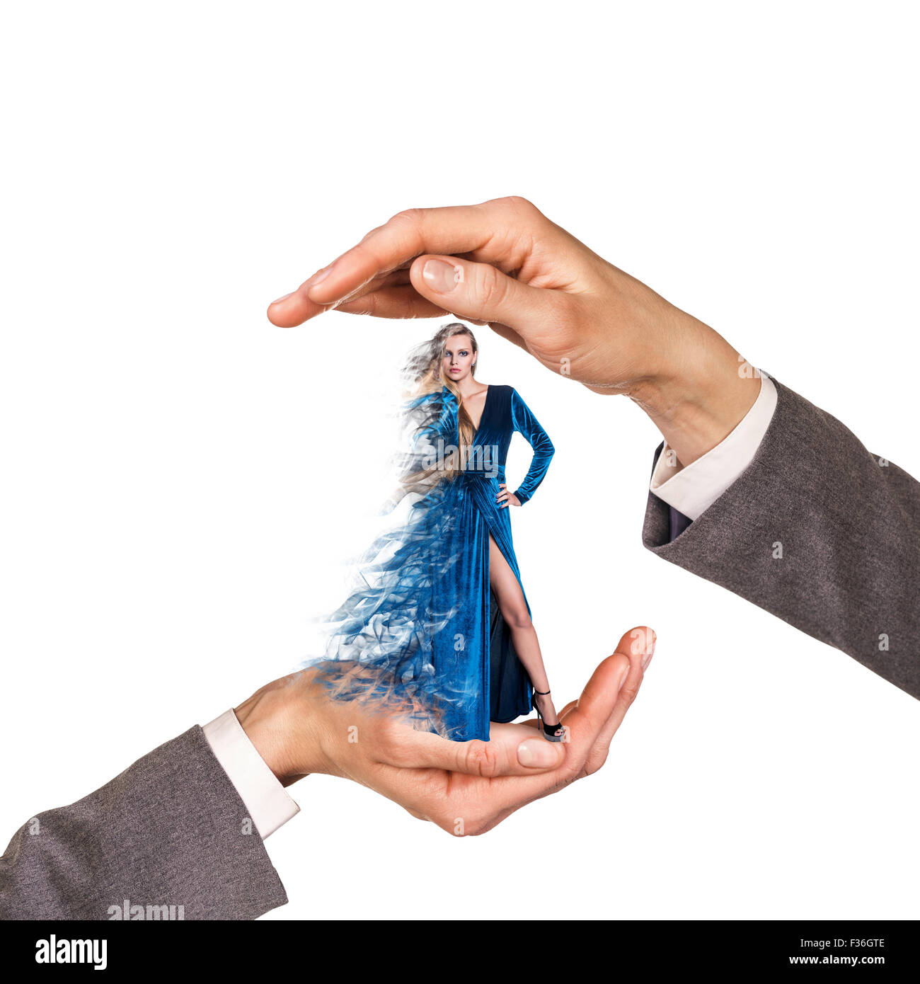 Hands holding woman Stock Photo - Alamy