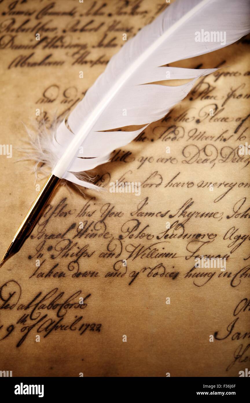 Vintage letter concept Stock Photo