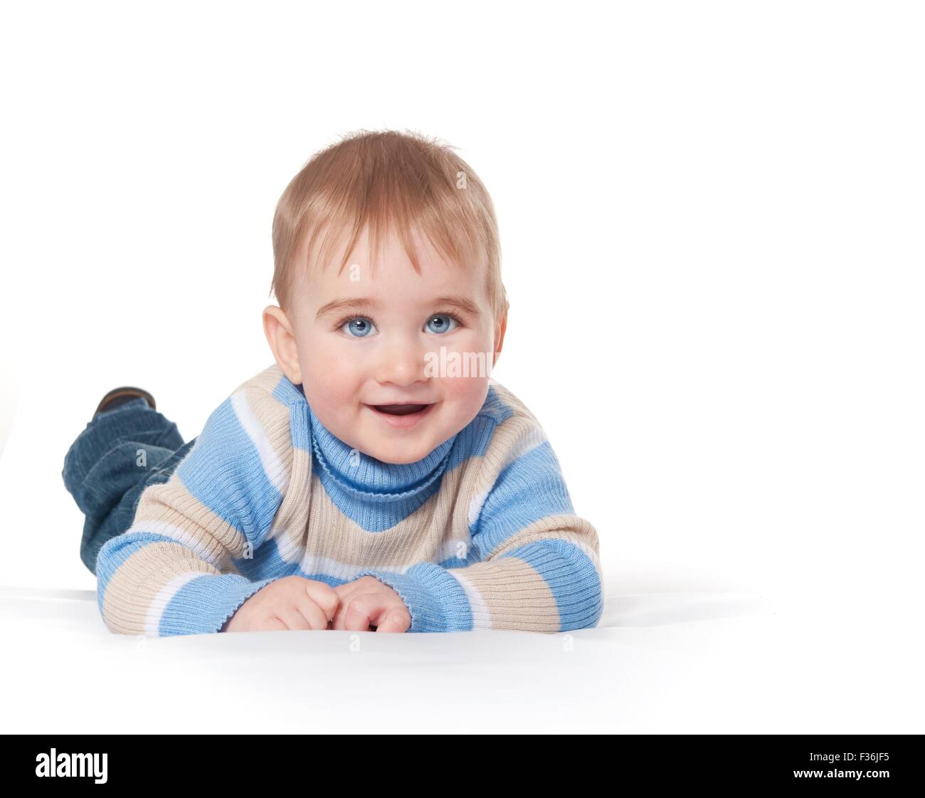 Baby boy isolated on white background Stock Photo Alamy