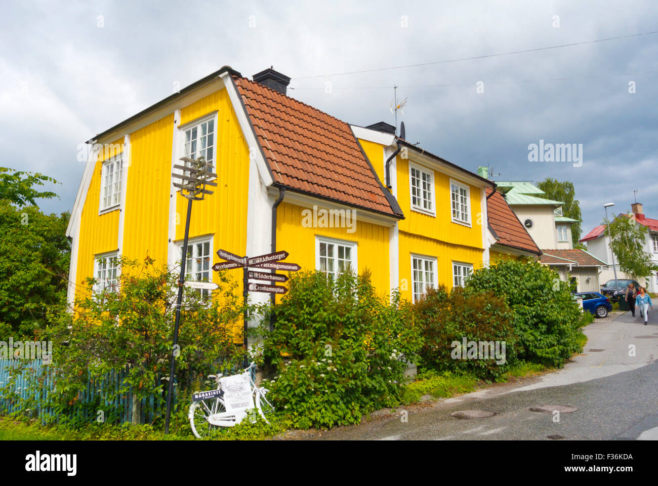 Residential wooden houses, Vaxholm, near Stockholm, Sweden Stock Photo Alamy