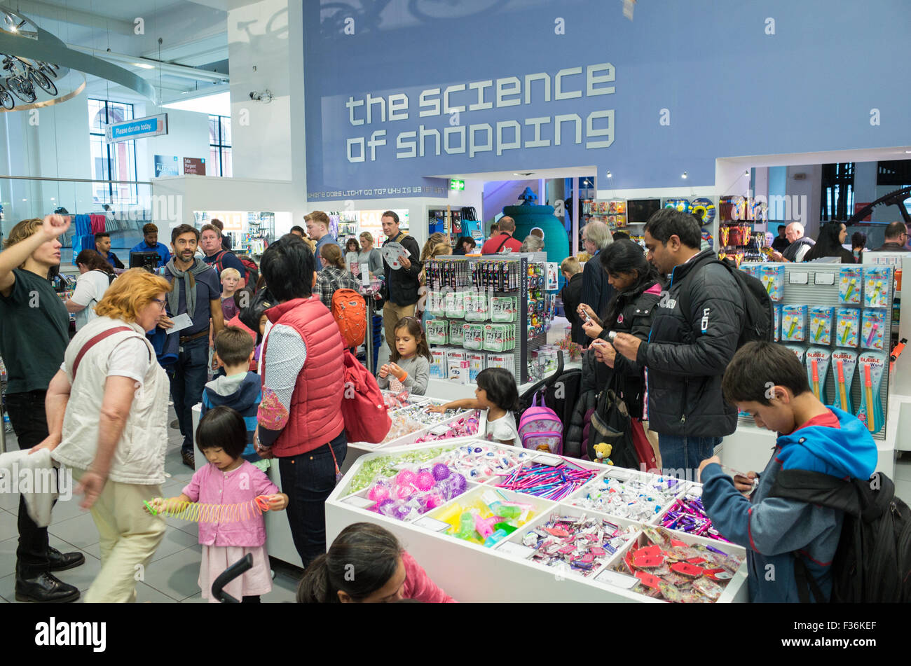 The shop inside the Science Museum in London Britain Stock Photo Alamy