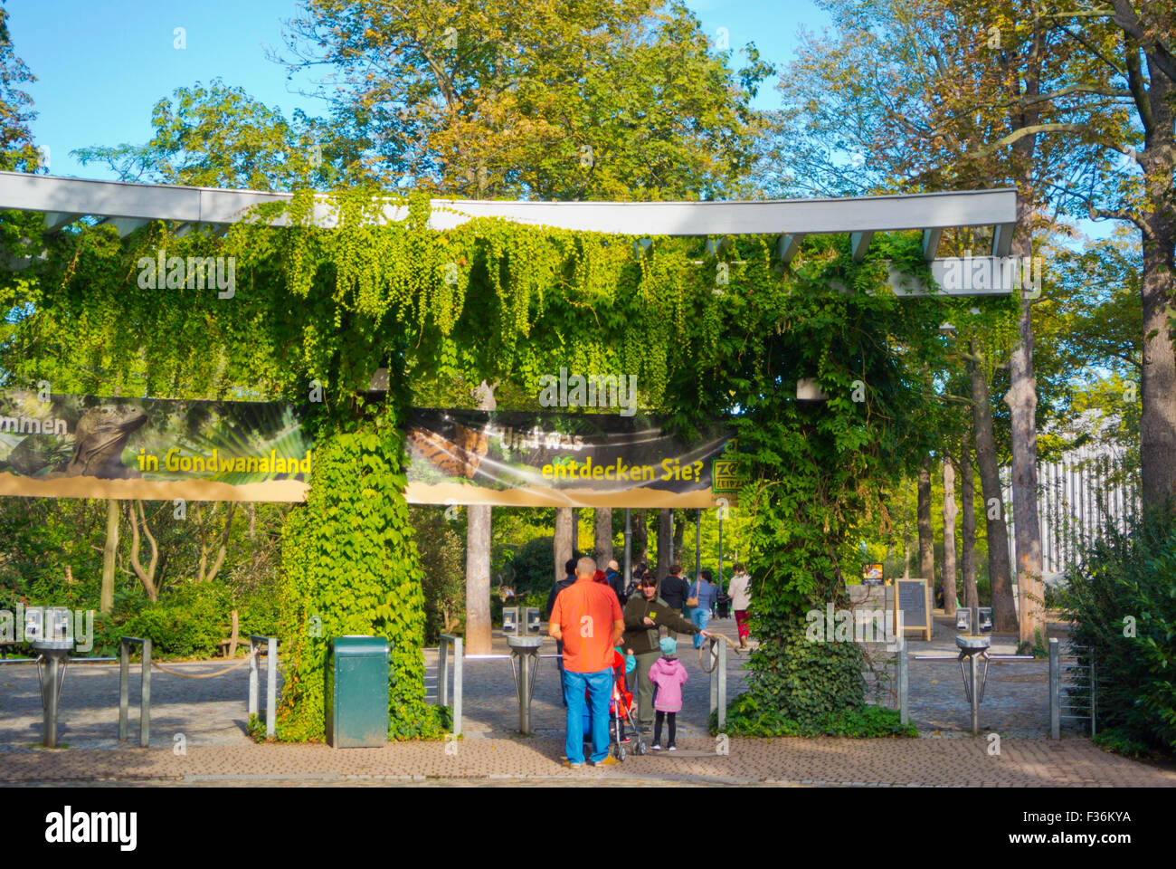 Zoologischer garten, Zoo, exterior, Leipzig, Saxony, Germany Stock