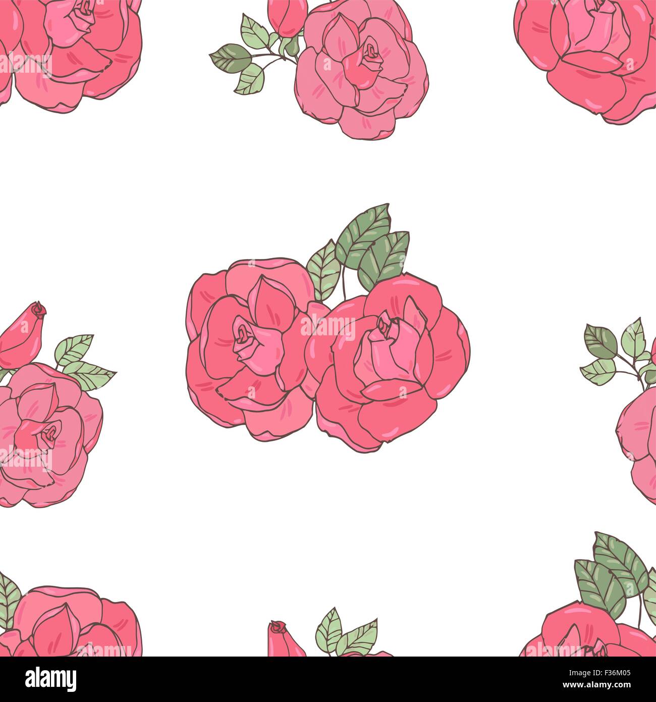Pink rose on the white background Stock Vector Image & Art - Alamy