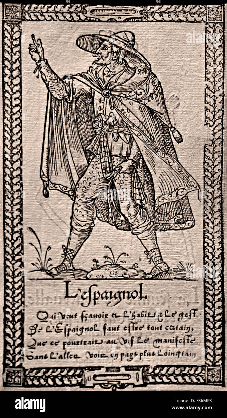L Espagnol Spain Spanish Various Styles of Clothing 16th Century