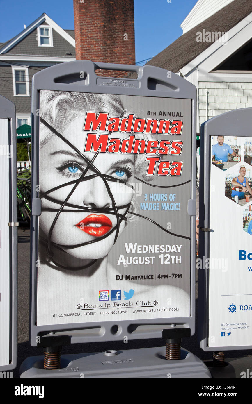 Madonna Madness Tea dance poster. Stock Photo