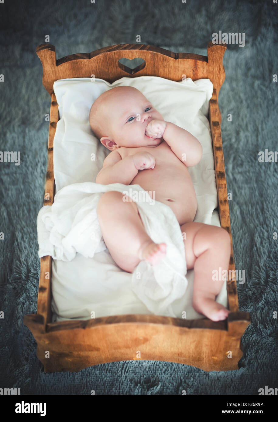 Newborn baby sleeping cot hi-res stock photography and images - Alamy