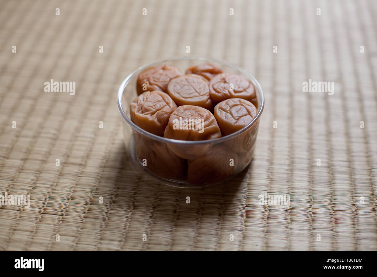 Umeboshi ume Japanese dried pickled salty plum centered Stock Photo Alamy